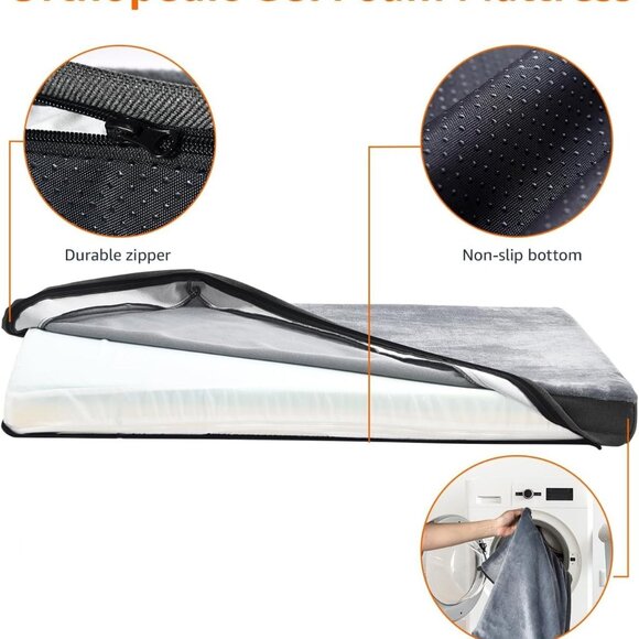 Dog Bed with Cooling Gel Memory Foam, Pressure-Relief Support for Dogs up to 50l - Picture 4 of 10